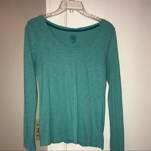 Long sleeve turquoise shirt